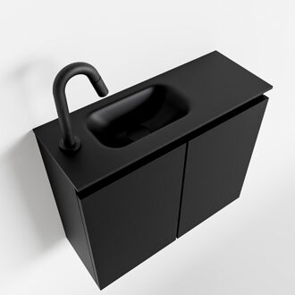 Mondiaz TURE 60cm toiletmeubel urban. EDEN wastafel urban links 1 kraangat