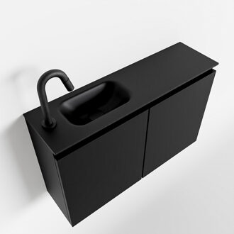 Mondiaz TURE 80cm toiletmeubel urban. EDEN wastafel urban links 1 kraangat