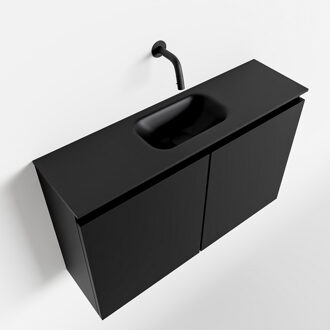 Mondiaz TURE 80cm toiletmeubel urban. EDEN wastafel urban midden geen kraangat