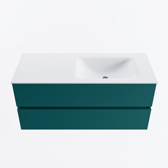 Mondiaz VICA 110cm badmeubel onderkast Smag 2 lades. Wastafel CLOUD rechts 1 kraangat, kleur Talc.