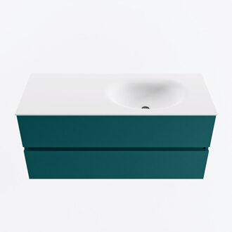 Mondiaz VICA 110cm badmeubel onderkast Smag 2 lades. Wastafel MOON rechts 1 kraangat, kleur Talc.