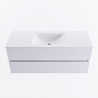 Mondiaz VICA 120cm badmeubel onderkast Cale 2 lades. Wastafel CLOUD midden 1 kraangat, kleur Talc.