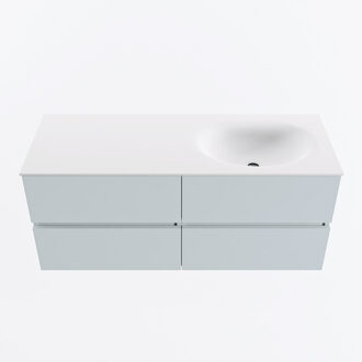 Mondiaz VICA 120cm badmeubel onderkast Clay 4 lades. Wastafel MOON rechts 1 kraangat, kleur Talc.