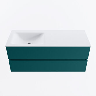 Mondiaz VICA 120cm badmeubel onderkast Smag 2 lades. Wastafel CLOUD links 1 kraangat, kleur Talc.