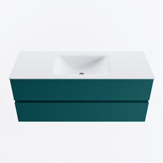 Mondiaz VICA 120cm badmeubel onderkast Smag 2 lades. Wastafel CLOUD midden 1 kraangat, kleur Talc.