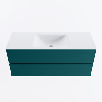 Mondiaz VICA 120cm badmeubel onderkast Smag 2 lades. Wastafel CLOUD midden zonder kraangat, kleur Talc.