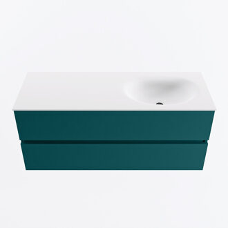 Mondiaz VICA 120cm badmeubel onderkast Smag 2 lades. Wastafel MOON rechts 1 kraangat, kleur Talc.