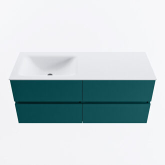 Mondiaz VICA 120cm badmeubel onderkast Smag 4 lades. Wastafel CLOUD links 1 kraangat, kleur Talc.