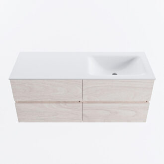 Mondiaz VICA 120cm badmeubel onderkast Underlayment 4 lades. Wastafel CLOUD rechts 1 kraangat, kleur Talc.
