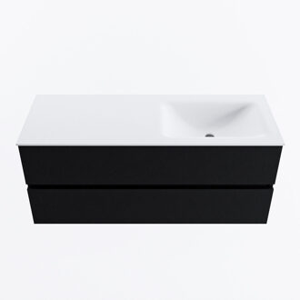 Mondiaz VICA 120cm badmeubel onderkast Urban 2 lades. Wastafel CLOUD rechts 1 kraangat, kleur Talc.