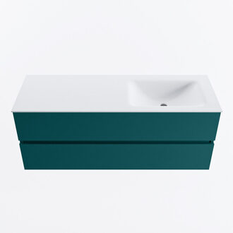 Mondiaz VICA 130cm badmeubel onderkast Smag 2 lades. Wastafel CLOUD rechts 1 kraangat, kleur Talc.