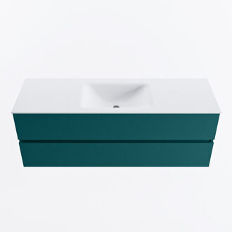 Mondiaz VICA 140cm badmeubel onderkast Smag 2 lades. Wastafel CLOUD midden 1 kraangat, kleur Talc.