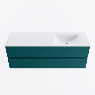 Mondiaz VICA 140cm badmeubel onderkast Smag 2 lades. Wastafel CLOUD rechts zonder kraangat, kleur Talc.