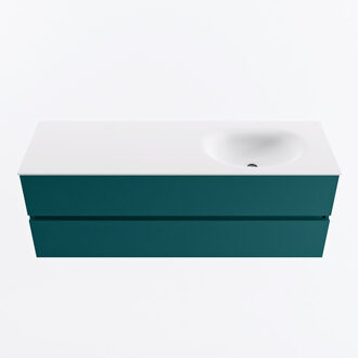 Mondiaz VICA 140cm badmeubel onderkast Smag 2 lades. Wastafel MOON rechts 1 kraangat, kleur Talc.