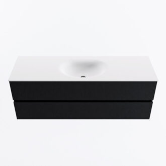 Mondiaz VICA 140cm badmeubel onderkast Urban 2 lades. Wastafel MOON midden 1 kraangat, kleur Talc.