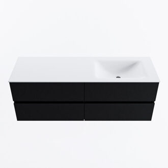 Mondiaz VICA 140cm badmeubel onderkast Urban 4 lades. Wastafel CLOUD rechts 1 kraangat, kleur Talc.