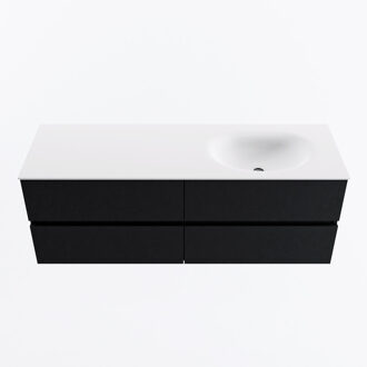 Mondiaz VICA 140cm badmeubel onderkast Urban 4 lades. Wastafel MOON rechts 1 kraangat, kleur Talc.