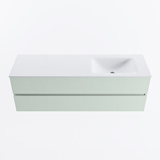 Mondiaz VICA 150cm badmeubel onderkast Greey 2 lades. Wastafel CLOUD rechts 1 kraangat, kleur Talc.