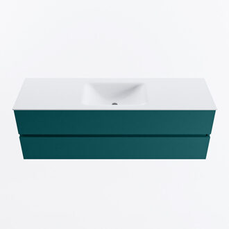 Mondiaz VICA 150cm badmeubel onderkast Smag 2 lades. Wastafel CLOUD midden 1 kraangat, kleur Talc.