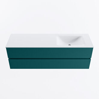 Mondiaz VICA 150cm badmeubel onderkast Smag 2 lades. Wastafel CLOUD rechts 1 kraangat, kleur Talc.