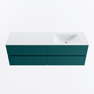 Mondiaz VICA 150cm badmeubel onderkast Smag 4 lades. Wastafel CLOUD rechts 1 kraangat, kleur Talc.