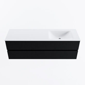 Mondiaz VICA 150cm badmeubel onderkast Urban 2 lades. Wastafel CLOUD rechts 1 kraangat, kleur Talc.