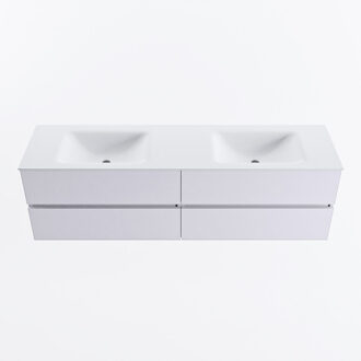 Mondiaz VICA 170cm badmeubel onderkast Cale 4 lades. Wastafel CLOUD dubbel 2 kraangaten, kleur Talc.