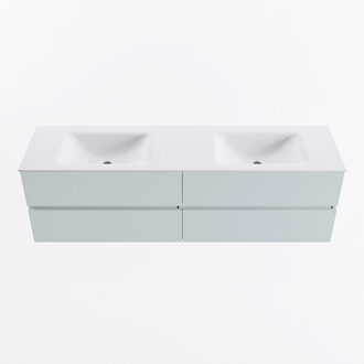 Mondiaz VICA 170cm badmeubel onderkast Clay 4 lades. Wastafel CLOUD dubbel 2 kraangaten, kleur Talc.