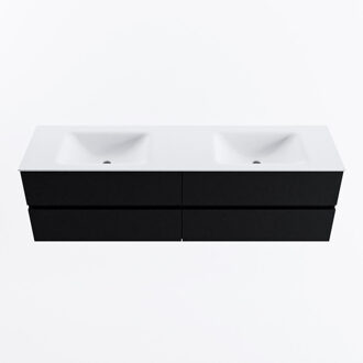 Mondiaz VICA 170cm badmeubel onderkast Urban 4 lades. Wastafel CLOUD dubbel 2 kraangaten, kleur Talc.