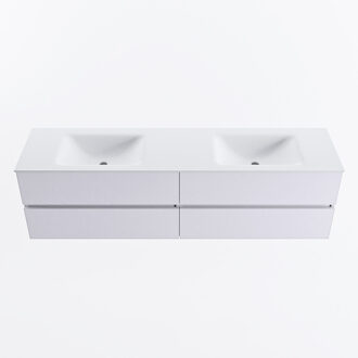 Mondiaz VICA 180cm badmeubel onderkast Cale 4 lades. Wastafel CLOUD dubbel 2 kraangaten, kleur Talc.