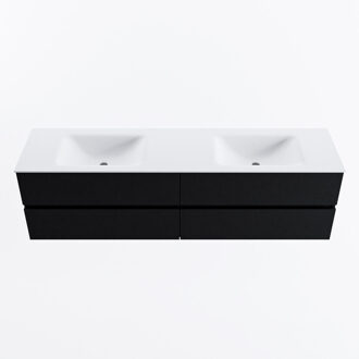 Mondiaz VICA 180cm badmeubel onderkast Urban 4 lades. Wastafel CLOUD dubbel zonder kraangat, kleur Talc.