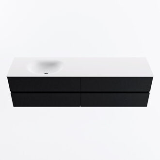 Mondiaz VICA 180cm badmeubel onderkast Urban 4 lades. Wastafel MOON links 1 kraangat, kleur Talc.