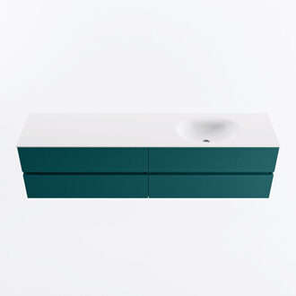 Mondiaz VICA 190cm badmeubel onderkast Smag 4 lades. Wastafel MOON rechts 1 kraangat, kleur Talc.