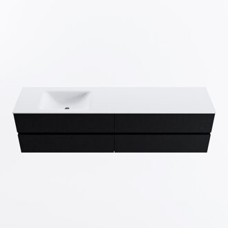 Mondiaz VICA 190cm badmeubel onderkast Urban 4 lades. Wastafel CLOUD links 1 kraangat, kleur Talc.