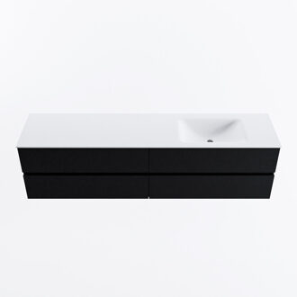 Mondiaz VICA 190cm badmeubel onderkast Urban 4 lades. Wastafel CLOUD rechts 1 kraangat, kleur Talc.