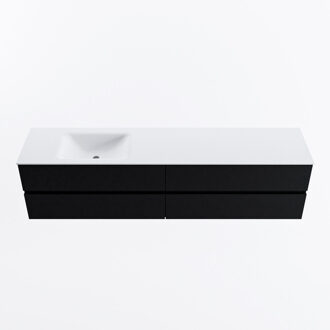 Mondiaz VICA 200cm badmeubel onderkast Urban 4 lades. Wastafel CLOUD links 1 kraangat, kleur Talc.