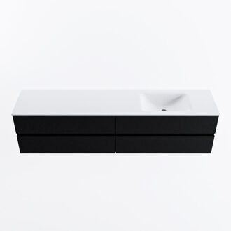 Mondiaz VICA 200cm badmeubel onderkast Urban 4 lades. Wastafel CLOUD rechts zonder kraangat, kleur Talc.