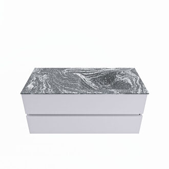 Mondiaz VICA-DLUX 110cm badmeubel onderkast Cale 2 lades. Inbouw wastafel CLOUD rechts 1 kraangat, kleur Lava.