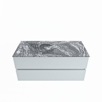 Mondiaz VICA-DLUX 110cm badmeubel onderkast Clay 2 lades. Inbouw wastafel CLOUD links 1 kraangat, kleur Lava.