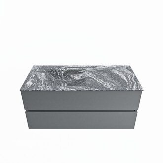 Mondiaz VICA-DLUX 110cm badmeubel onderkast Plata 2 lades. Inbouw wastafel CLOUD links 1 kraangat, kleur Lava.