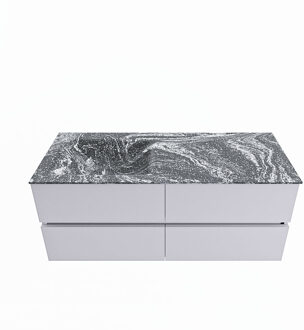 Mondiaz VICA-DLUX 120cm badmeubel onderkast Cale 4 lades. Inbouw wastafel CLOUD links 1 kraangat, kleur Lava.