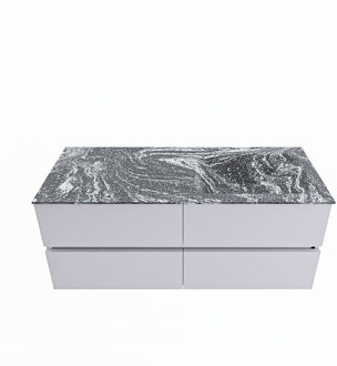 Mondiaz VICA-DLUX 120cm badmeubel onderkast Cale 4 lades. Inbouw wastafel CLOUD rechts 1 kraangat, kleur Lava.