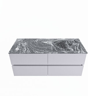 Mondiaz VICA-DLUX 120cm badmeubel onderkast Cale 4 lades. Inbouw wastafel CLOUD rechts zonder kraangat, kleur Lava.