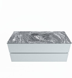 Mondiaz VICA-DLUX 120cm badmeubel onderkast Clay 2 lades. Inbouw wastafel CLOUD midden 1 kraangat, kleur Lava.