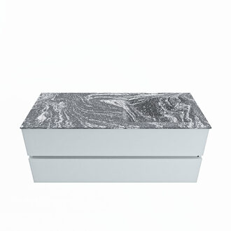 Mondiaz VICA-DLUX 120cm badmeubel onderkast Clay 2 lades. Inbouw wastafel CLOUD rechts 1 kraangat, kleur Lava.
