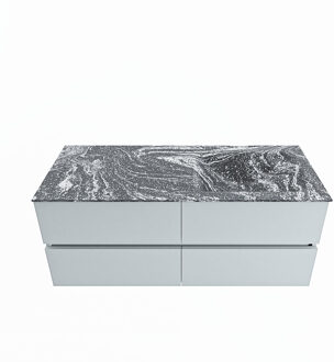 Mondiaz VICA-DLUX 120cm badmeubel onderkast Clay 4 lades. Inbouw wastafel CLOUD rechts zonder kraangat, kleur Lava.