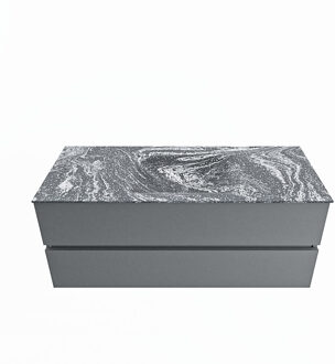 Mondiaz VICA-DLUX 120cm badmeubel onderkast Plata 2 lades. Inbouw wastafel CLOUD midden 1 kraangat, kleur Lava.