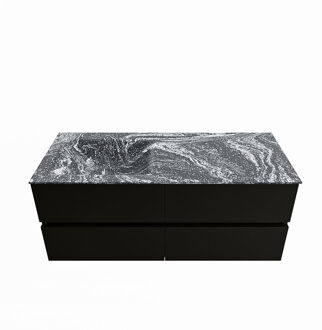 Mondiaz VICA-DLUX 120cm badmeubel onderkast Urban 4 lades. Inbouw wastafel CLOUD links 1 kraangat, kleur Lava.