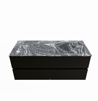 Mondiaz VICA-DLUX 120cm badmeubel onderkast Urban 4 lades. Inbouw wastafel CLOUD rechts 1 kraangat, kleur Lava.