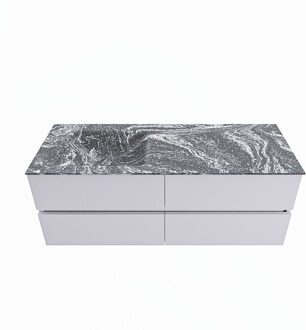 Mondiaz VICA-DLUX 130cm badmeubel onderkast Cale 4 lades. Inbouw wastafel CLOUD links 1 kraangat, kleur Lava.
